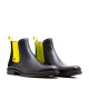 Serfan Chelsea Boot Men Calf Leather Black Yellow