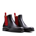 Serfan Chelsea Boot Men Calf Leather Black Red
