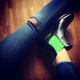 Serfan Chelsea Boot Women Calf leather Black Green