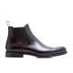 Serfan young fashion Chelsea Boot womem calf leahter black red